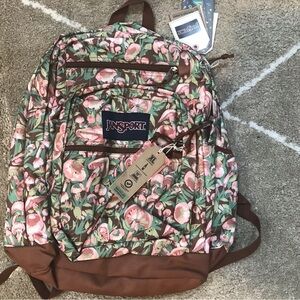 Jansport Floral Backpack - Brown and Green